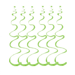Спираль пластиковая матовая 70см 6шт, светло-зеленый