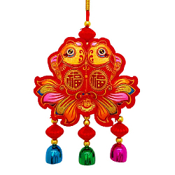 Китайская подвеска с колокольчиками 15х34см, Две Рыбки