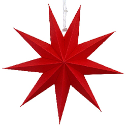 Звезда 30 см девятиконечная красный