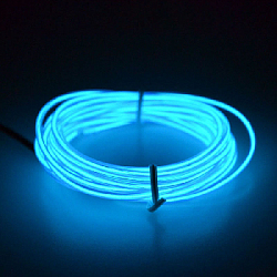 Шнур неоновый светящийся 5 м, синий