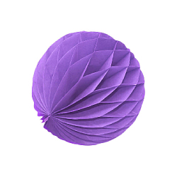 Бумажное украшение шар 10 см, светло-сиреневый