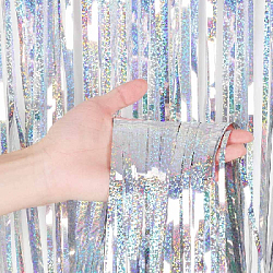 Занавес дождик 1 х 2 м, с блестками, Серебро