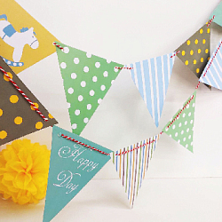 Гирлянда на веревке 3м 15х18см, микс зеленый